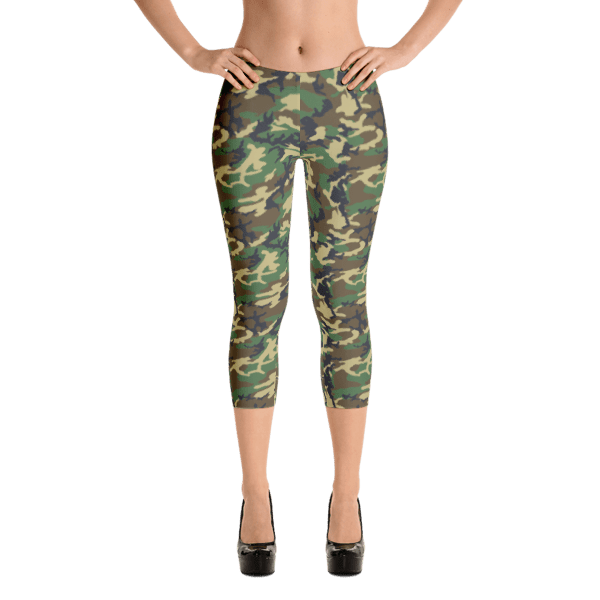 USA Women’s Woodland Camouflage Capri Leggings - What Devotion ...