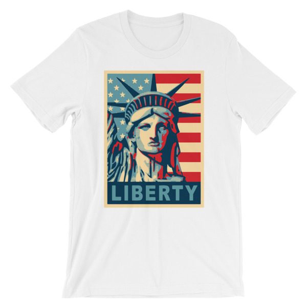 Unisex Statue of Liberty Poster short sleeve t-shirt - What Devotion ...