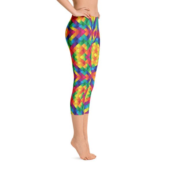 Colorful Devotion Women's Essential Capri Leggings - Multi-Colored