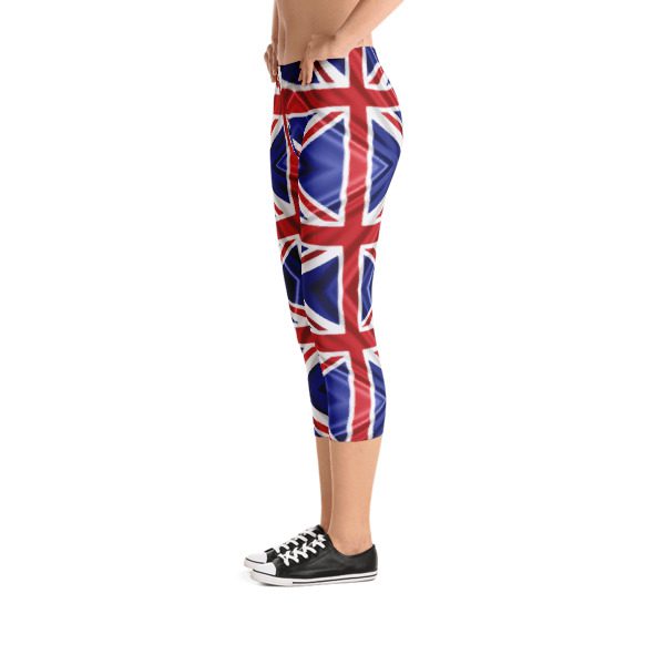 British Flag Leggings Capri Leggings - UK Flag Leggings - What Devotion ...