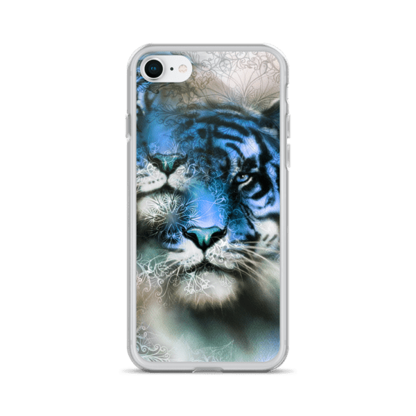 tiger and mandala with ornament iPhone Case