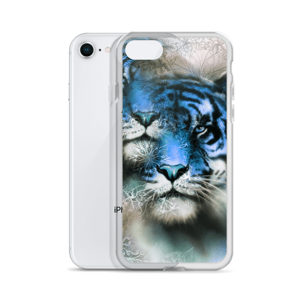 tiger and mandala with ornament iPhone Case