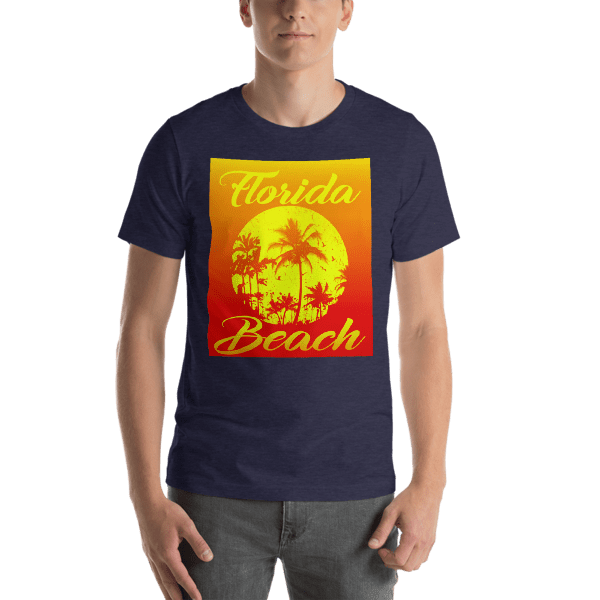 Florida Summer Beach in Retro Style Short Sleeve Unisex T-Shirt - What ...