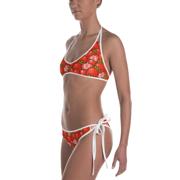 bathing suit with oranges