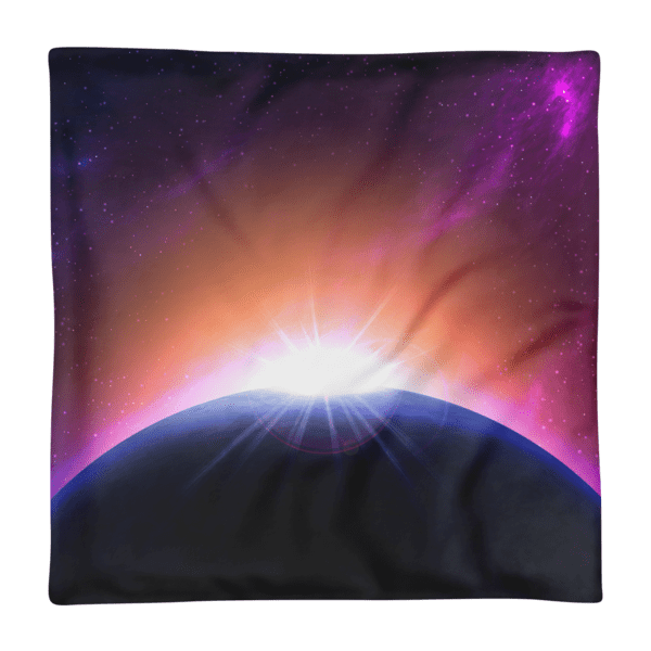 Colorful Space Sunrise Square Pillow Case only