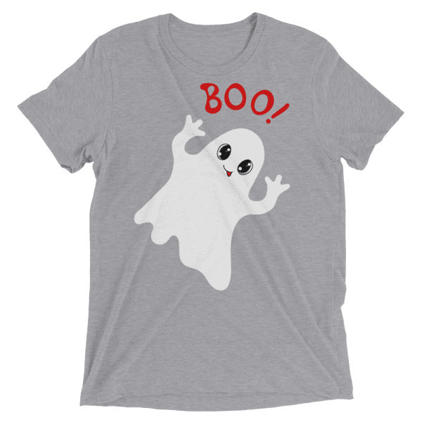 Funny Cute Ghost Saying Boo! Short sleeve t-shirt - What Devotion ...