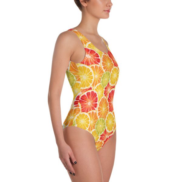 swimsuit with oranges