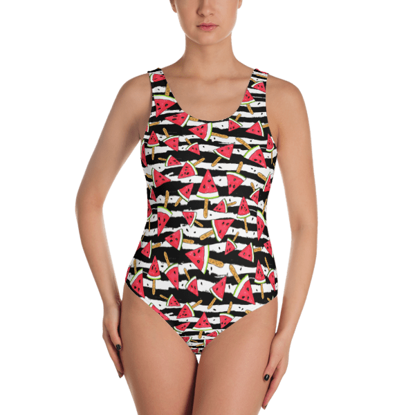 watermelon one piece swimsuit