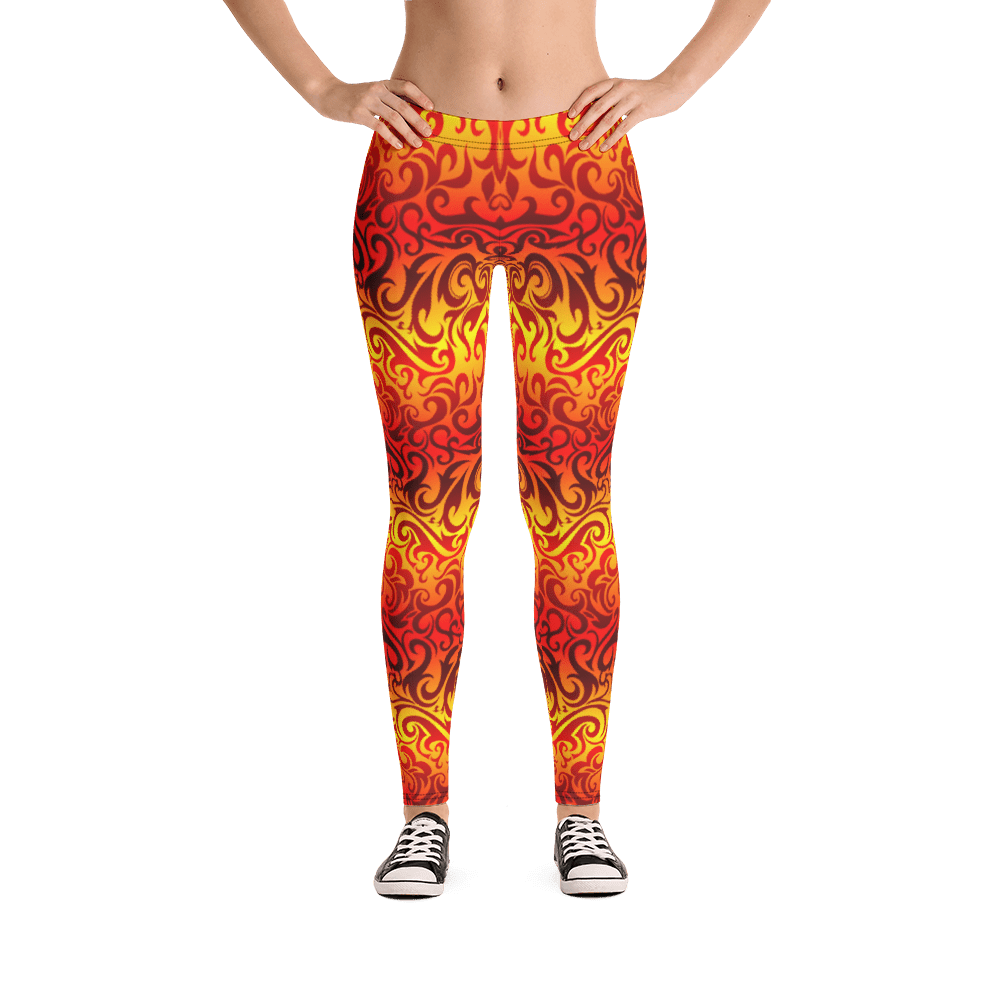 New Hot Inner Fire Women's Yoga Pants - Bright Fire Flames Leggings ...