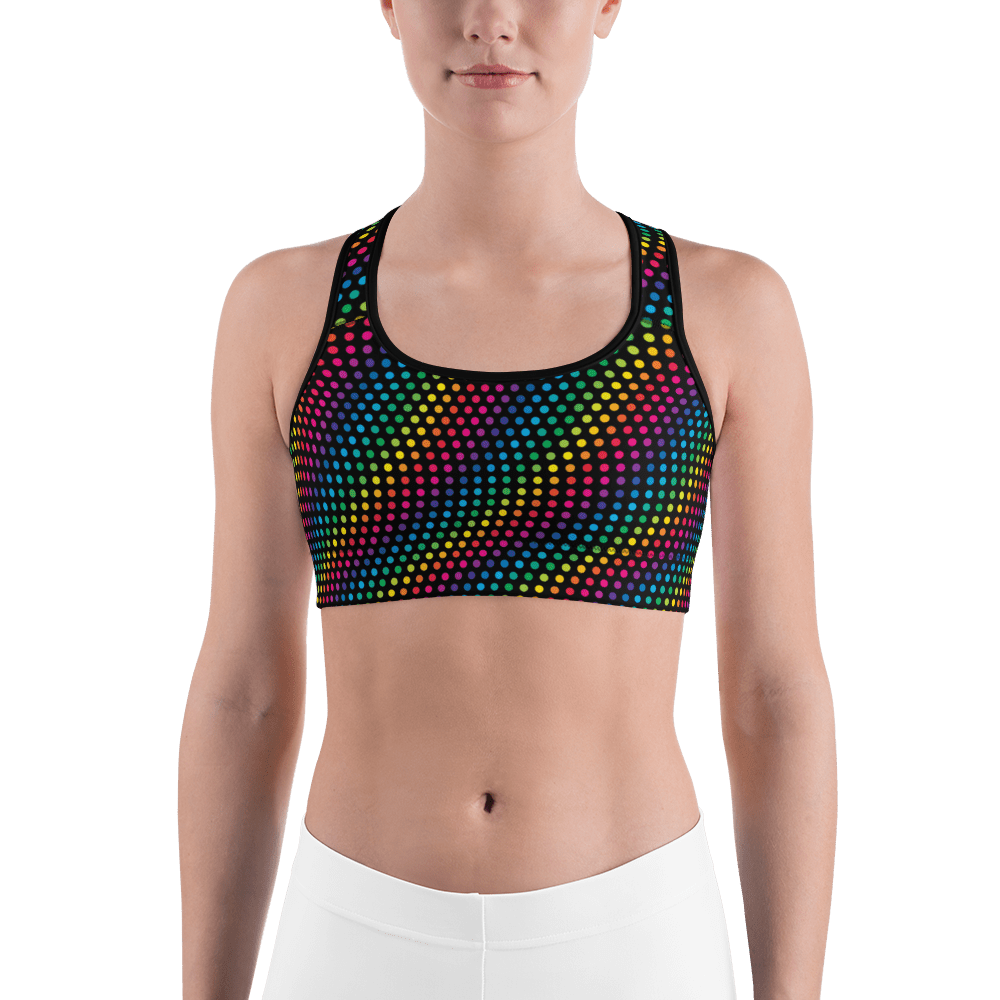 Colorful Dotted Rainbow Sports Bra - What Devotion❓ - Coolest Online  Fashion Trends