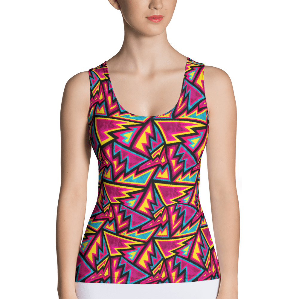 Best Bright and Crazy Colorful Workout Tank Top - Vibrant Fashion Yoga Tops  - What Devotion❓ - Coolest Online Fashion Trends