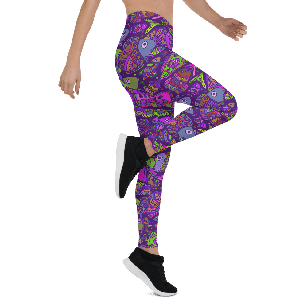 3D Mermaid Fish Scale Digital Print Leggings – Ishka