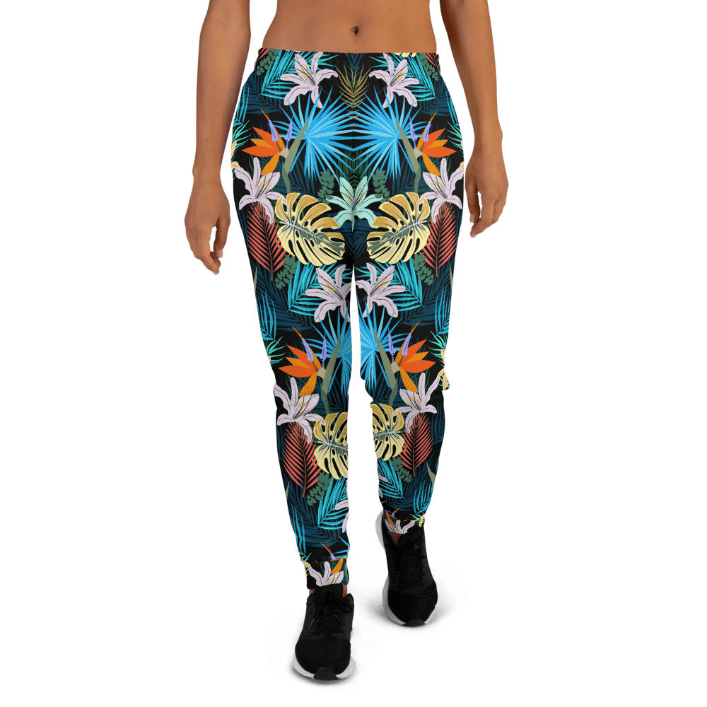 Women's Great Bahamas Tropical Flowers Workout Fitness Jogger Pants ...