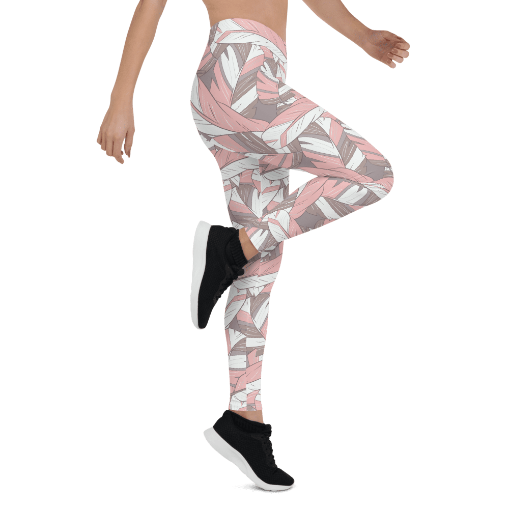 Feathers Leggings Workout Exercise Pants Crazy Funny Leggings