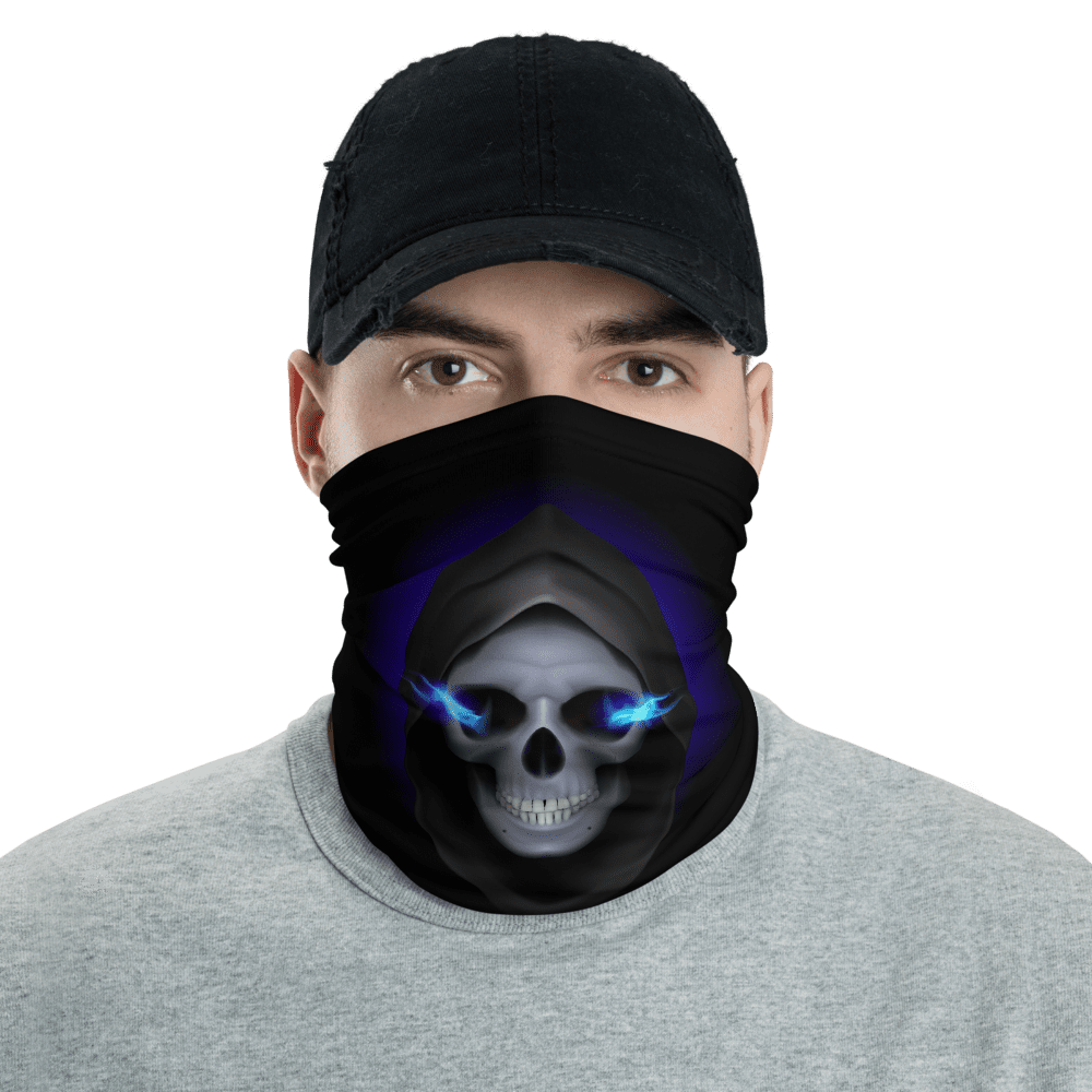 New Skull With Fiery Eyes Face Mask, Bandanna, Scarf, Neck Gaiter, Headwear, Headband Hair Cover, Mouth Cover, Nose Cover, Scarves