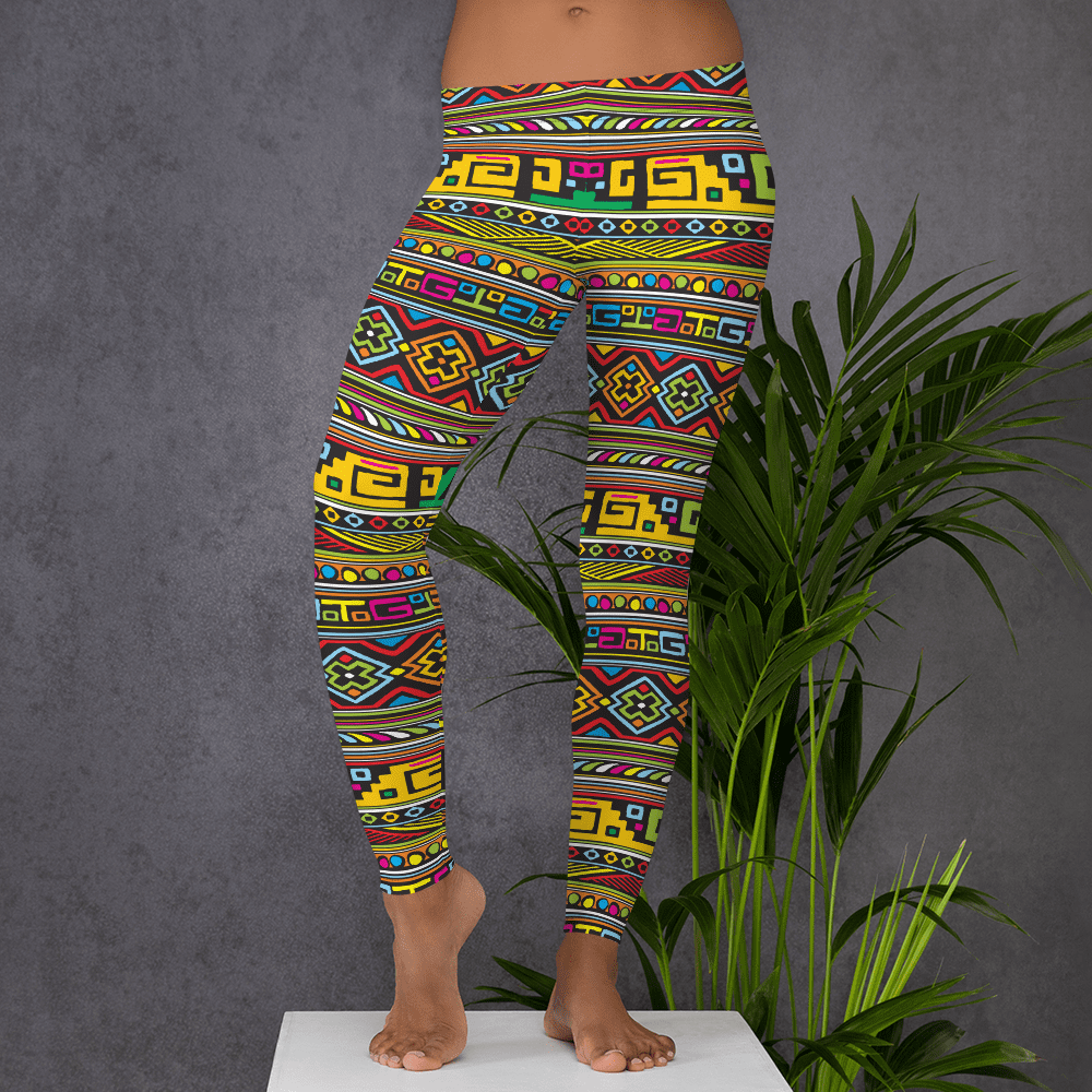 Shake It Off Yoga Pants - Colorful Shake it Out Pants, Shake Your Pants Leggings