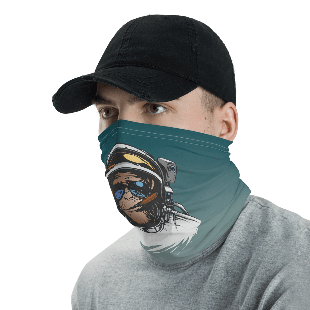 Washable & Reusable Monkey Astronaut Head Face Mask, Bandanna
