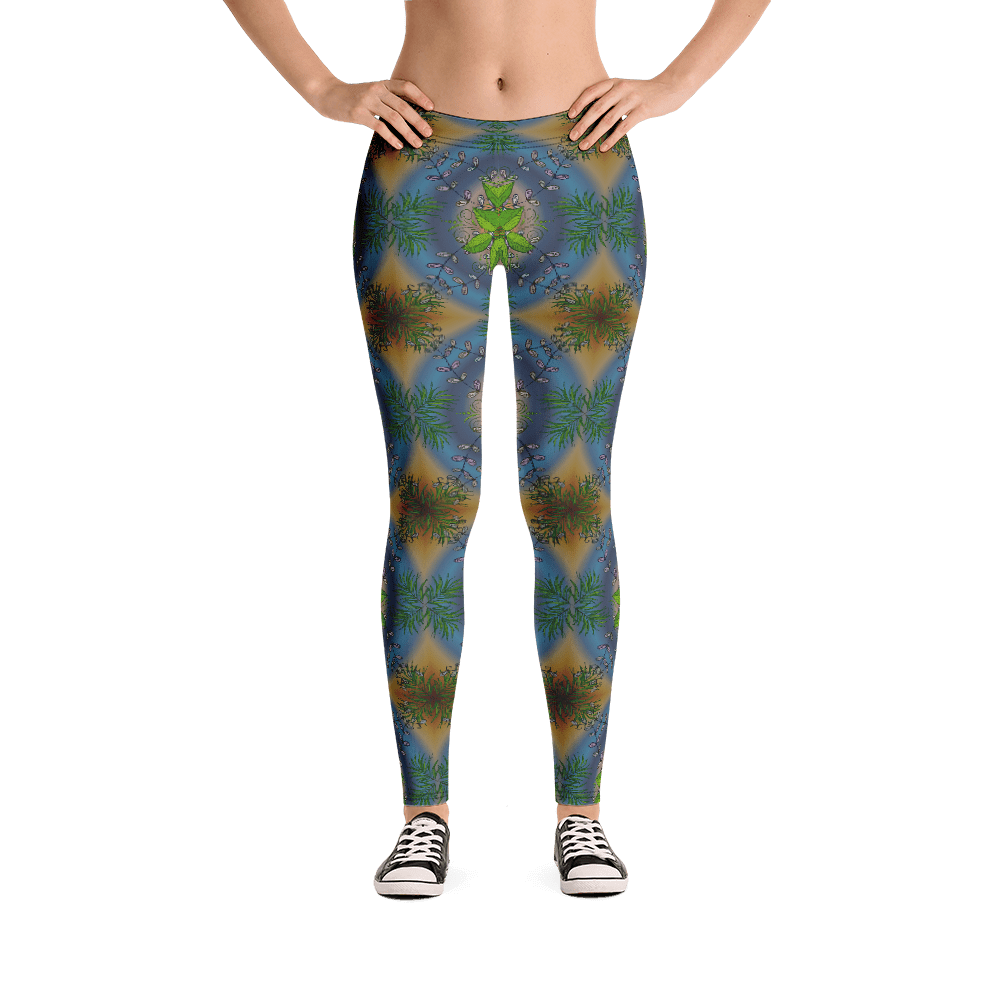 Wild and Crazy Leggings - Fun and Funky Bright Colors Hippie Art