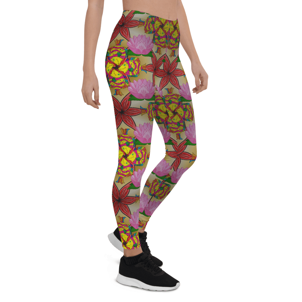 Yoga Pants Lotus Flower - My Number One Lotus Flowers Leggings