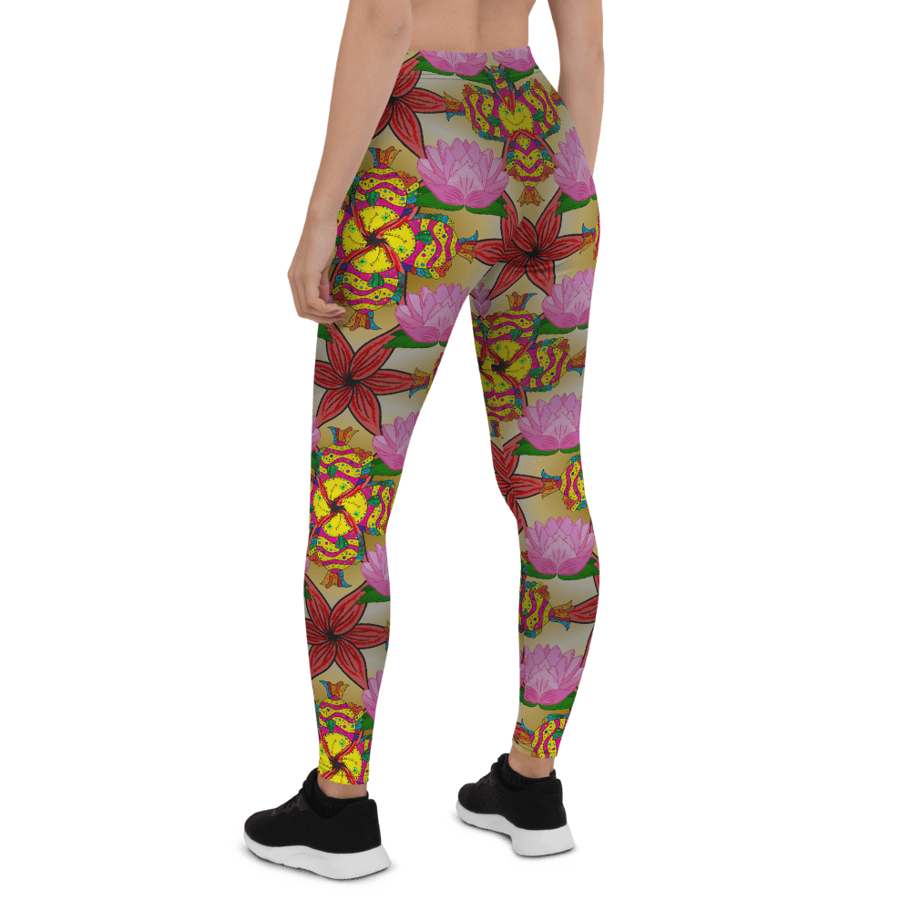 Yoga Pants Lotus Flower - My Number One Lotus Flowers Leggings
