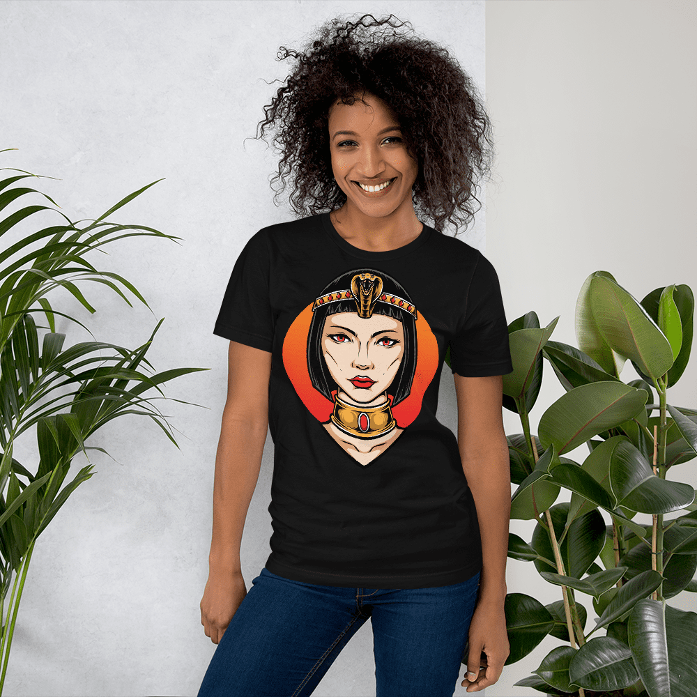 Egyptian Queen Cleopatra Head Short-Sleeve Unisex T-Shirt, Ancient Egypt tee, Cool Creative T-Shirt