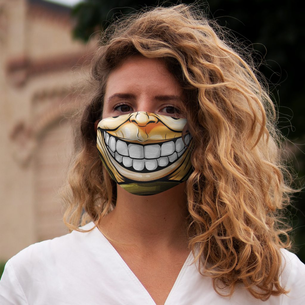 Devil Smile Face Mask Fashion Cloth Washable Fabric Mouth Mask ...