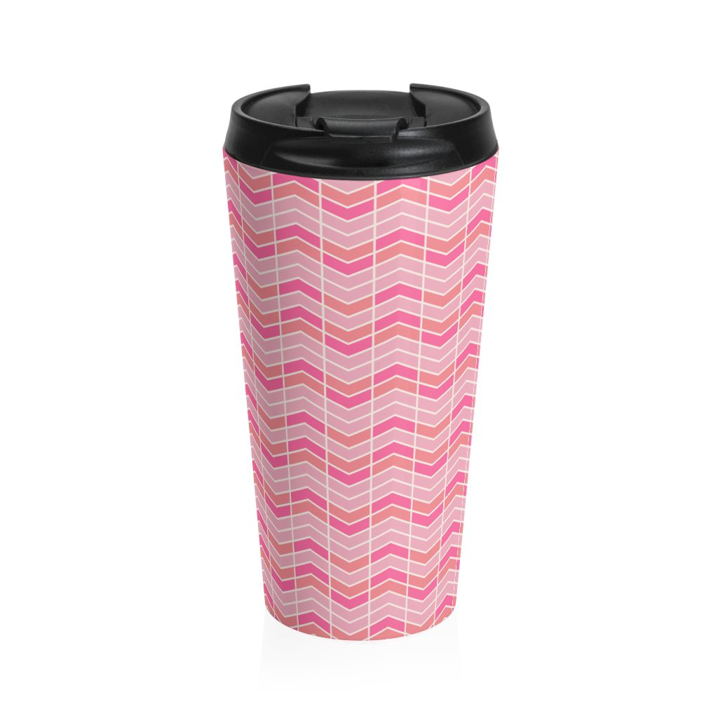Cute Pink Stainless Steel Travel Mug